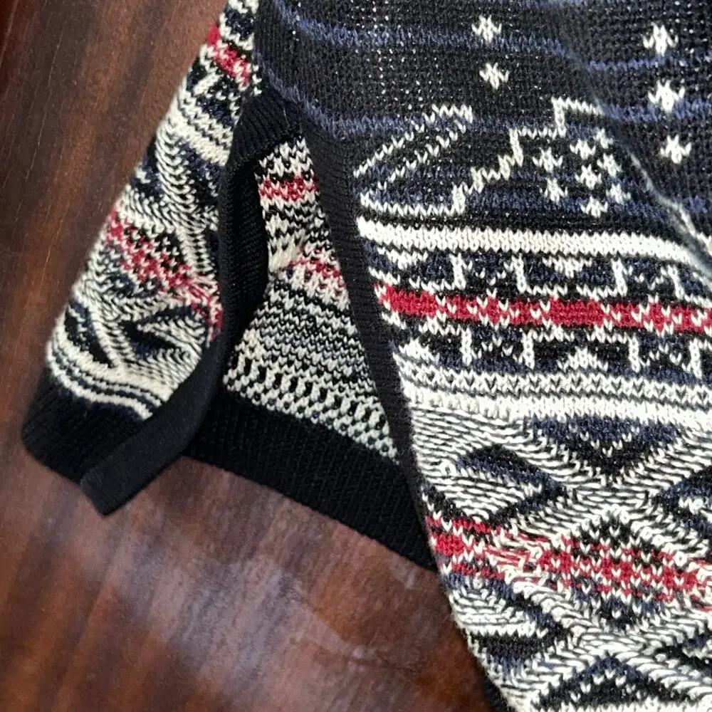 Ralph Lauren Women's Southwestern Aztec Cotton Sweater Tunic Length Large